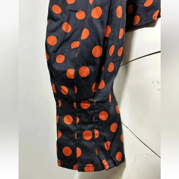 Walter Baker Elina Orange Polka Dots Top Button Front Shirt $158 - Picture 6 of 8